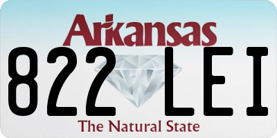 AR license plate 822LEI