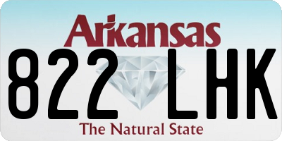 AR license plate 822LHK