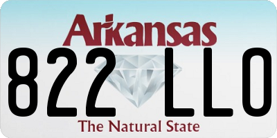AR license plate 822LLO