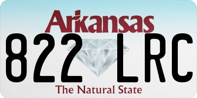 AR license plate 822LRC