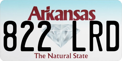 AR license plate 822LRD