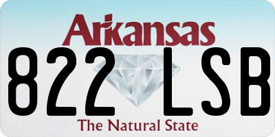 AR license plate 822LSB