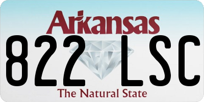 AR license plate 822LSC