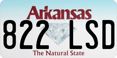 AR license plate 822LSD