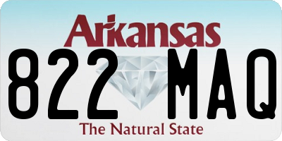 AR license plate 822MAQ