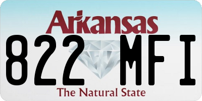 AR license plate 822MFI