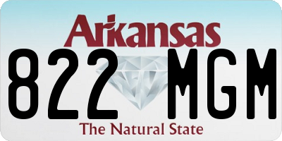AR license plate 822MGM