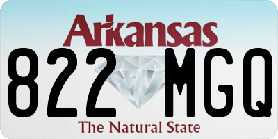 AR license plate 822MGQ