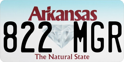 AR license plate 822MGR