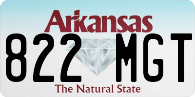 AR license plate 822MGT