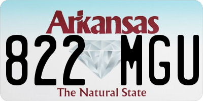 AR license plate 822MGU