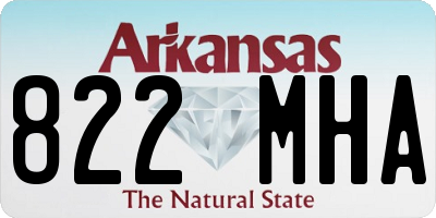 AR license plate 822MHA