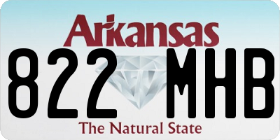AR license plate 822MHB