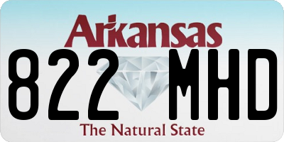 AR license plate 822MHD