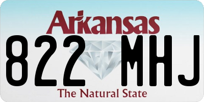 AR license plate 822MHJ