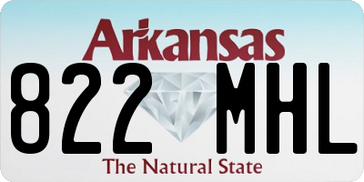 AR license plate 822MHL