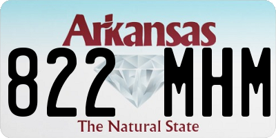 AR license plate 822MHM