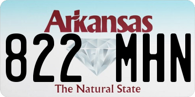 AR license plate 822MHN