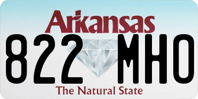 AR license plate 822MHO