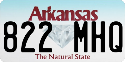 AR license plate 822MHQ
