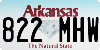 AR license plate 822MHW