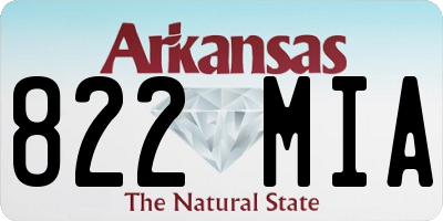 AR license plate 822MIA