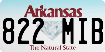 AR license plate 822MIB