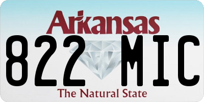 AR license plate 822MIC