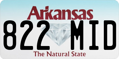 AR license plate 822MID