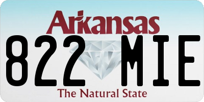 AR license plate 822MIE