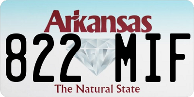 AR license plate 822MIF