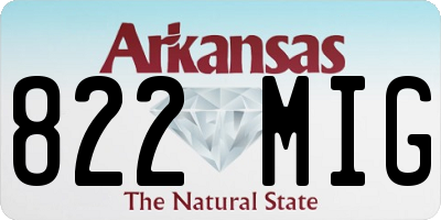 AR license plate 822MIG