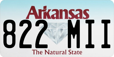 AR license plate 822MII