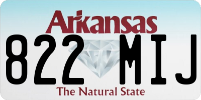 AR license plate 822MIJ