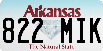 AR license plate 822MIK