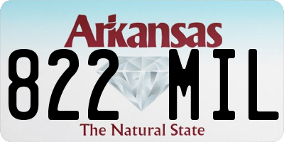 AR license plate 822MIL