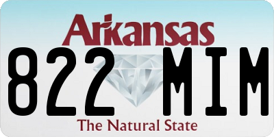 AR license plate 822MIM