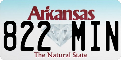 AR license plate 822MIN