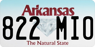 AR license plate 822MIO