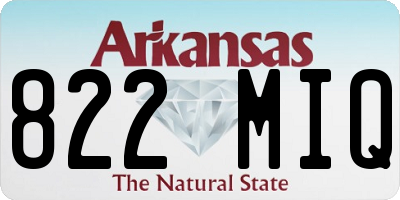 AR license plate 822MIQ