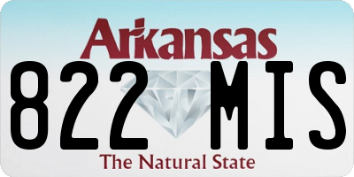 AR license plate 822MIS