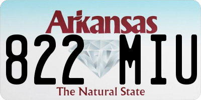 AR license plate 822MIU