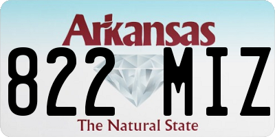 AR license plate 822MIZ