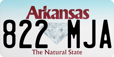 AR license plate 822MJA