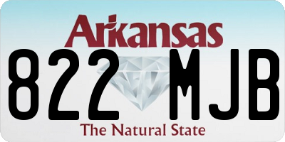 AR license plate 822MJB