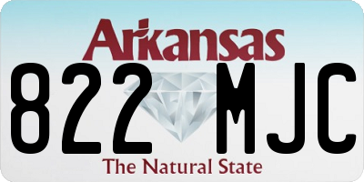 AR license plate 822MJC