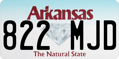 AR license plate 822MJD
