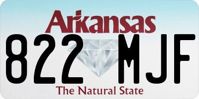 AR license plate 822MJF