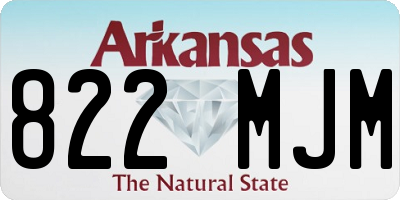 AR license plate 822MJM