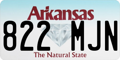 AR license plate 822MJN